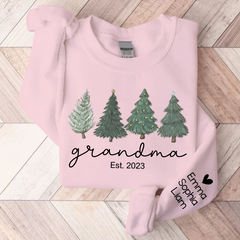 Lofaris Grandma Est Christmas Tree Custom And Kids TH Sweatshirt