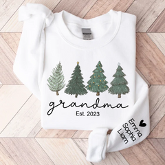 Lofaris Grandma Est Christmas Tree Custom And Kids TH Sweatshirt