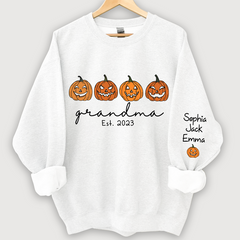 Lofaris Grandma Est Halloween Pumpkins Custom Sweatshirt