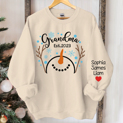 Lofaris Grandma Est Snowman Christmas And Kids Sweatshirt