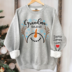 Lofaris Grandma Est Snowman Christmas And Kids Sweatshirt