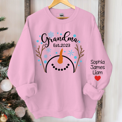 Lofaris Grandma Est Snowman Christmas And Kids Sweatshirt