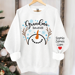 Lofaris Grandma Est Snowman Christmas And Kids Sweatshirt