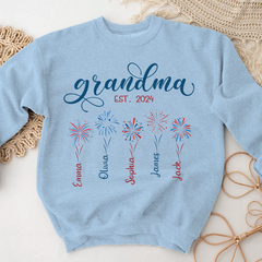 Lofaris Grandma Est Sparks And Grandkids New Year Sweatshirt