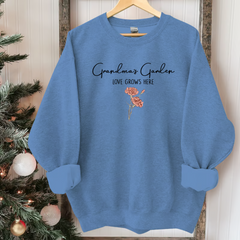 Lofaris Grandma Garden Flower Love Grows Here Sweatshirt