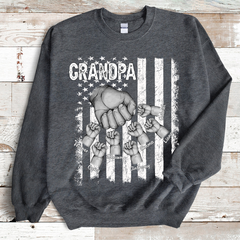 Lofaris Grandma Hands And Grandkids Name Custom Sweatshirt