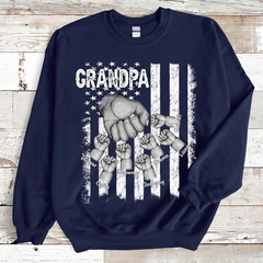 Lofaris Grandma Hands And Grandkids Name Custom Sweatshirt