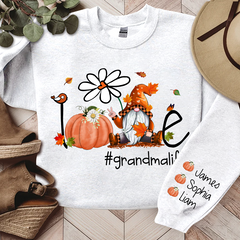 Lofaris Love Grandma Life Gnome Pumpkin Autumn Fall Sweatshirt Gift TH