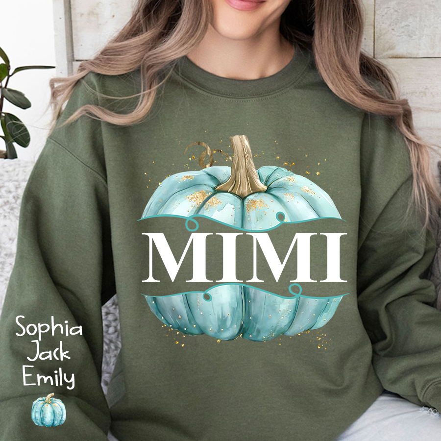 Lofaris Grandma Pumpkin Grandkids Autumn Custom Sweatshirt