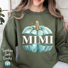 Lofaris Grandma Pumpkin Grandkids Autumn Custom Sweatshirt