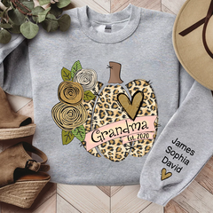 Lofaris Grandma Pumpkin Leopard Flower Custom Sweatshirt