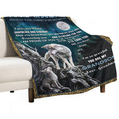 Lofaris Grandsons Gift - Wolf Moon Blanket