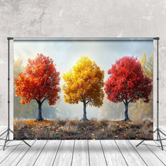 Lofaris Grassland Maple Trees Autumn Scenery Photo Backdrop