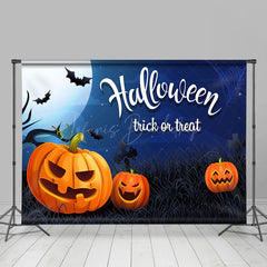 Lofaris Grave Pumpkin Bat Trick Or Treat Happy Halloween Backdrop