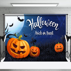 Lofaris Grave Pumpkin Bat Trick Or Treat Happy Halloween Backdrop