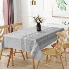 Lofaris Gray Modern Argyle Pin Stripes Rectangle Tablecloth