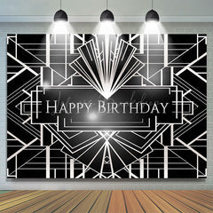 Lofaris Great Gatsby Sliver Geometric Birthday Backdrop