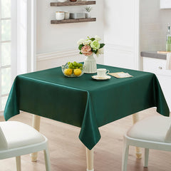 Lofaris Green 108 GSM Satin Banquet Rectangle Tablecloth