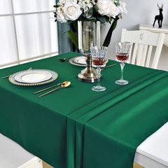 Lofaris Green 150 GSM Polyester Banquet Rectangle Tablecloth