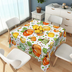 Lofaris Green And Orange Pumpkin Pattern Square Tablecloth