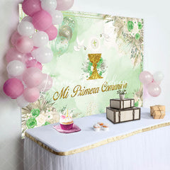 Lofaris Green Boho Dried Floral Balloons Batpism Backdrop