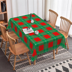 Lofaris Green Christmas Holiday Rectangle Tablecloth