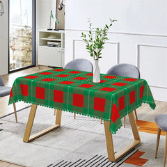 Lofaris Green Christmas Holiday Rectangle Tablecloth