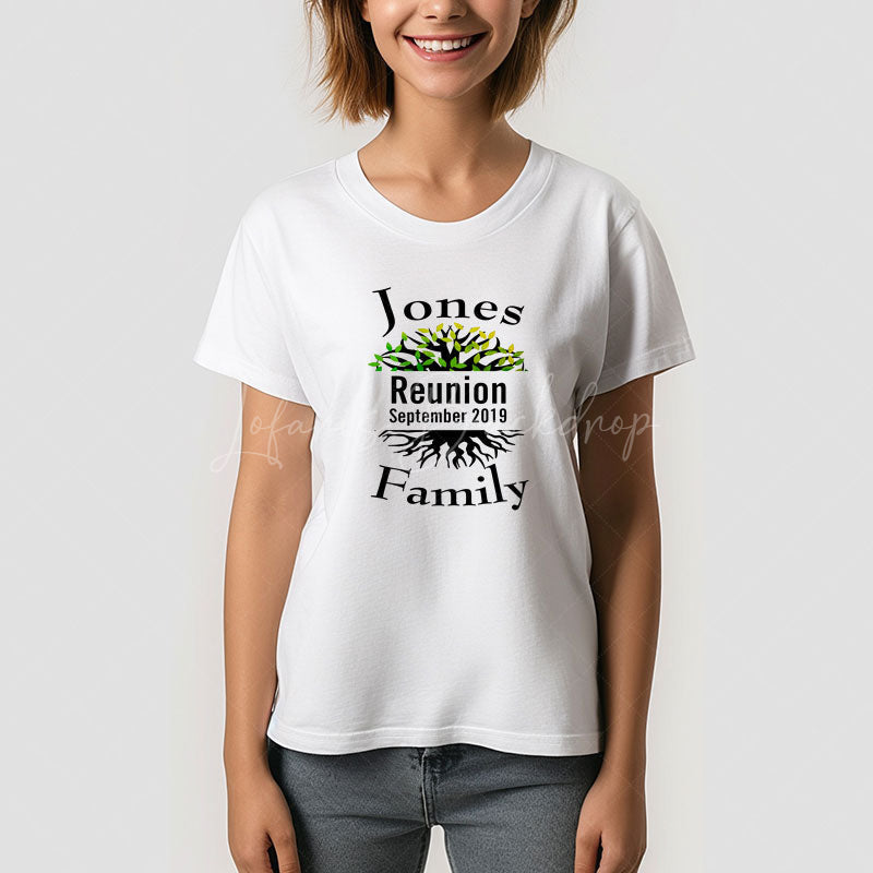 Lofaris Green Custom Tree Family Reunion Tee Shirt