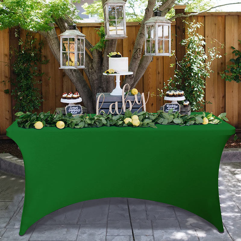 Lofaris Green Fitted Spandex Rectangle Banquet Table Cover