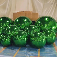 Lofaris Green Giant Inflatable Mirror Ball Shiny Balloon