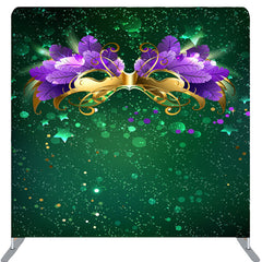 Lofaris Green Glitter Bokeh Masked Dance Party Backdrop Cover