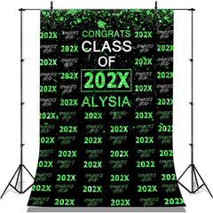 Lofaris Green Glitter Congrsts Class Of 2022 Black Backdrops