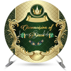 Lofaris Green Gold Circumcision De Prince Round Backdrop