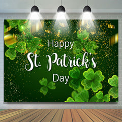 Lofaris Green Gold Clover Happy St Patricks Day Backdrop