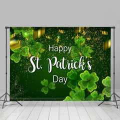 Lofaris Green Gold Clover Happy St Patricks Day Backdrop