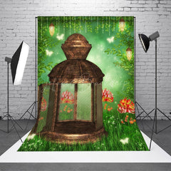 Lofaris Green Grass Floral Pendant Spring Photoshoot Backdrop