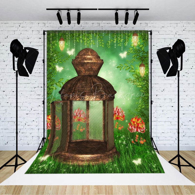 Lofaris Green Grass Floral Pendant Spring Photoshoot Backdrop