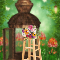 Lofaris Green Grass Floral Pendant Spring Photoshoot Backdrop