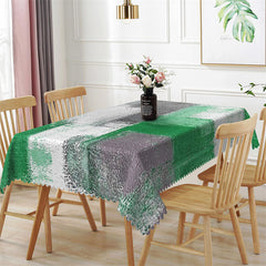 Lofaris Green Grey Distressed Style Rectangle Tablecloth