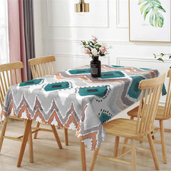 Lofaris Green Grey Watercolor Rhomboid Grain Tablecloth