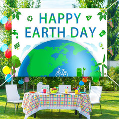 Lofaris Green Happy Earth Day Backdrop for Event Decor