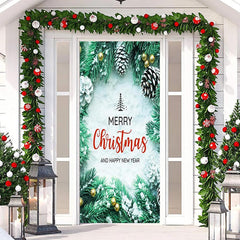 Lofaris Green Happy New Year Merry Christmas Door Cover