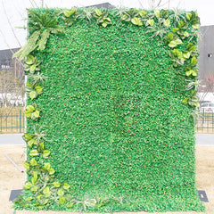 Lofaris Green Grass Artificial Fabric Wall Baby Shower Party