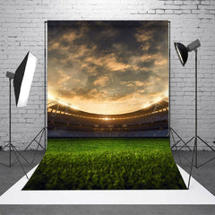 Lofaris Green Lawn Stadium Dusk Sports Backdrop For Photo