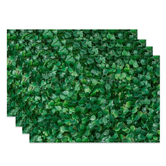 Lofaris Green Leaves Fabric Spring Dining Set Of 4 Placemats