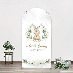 Lofaris Green Leaves Little Bunny Arch Baby Shower Backdrop