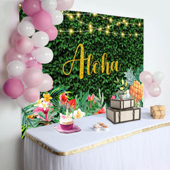 Lofaris Green Leaves Monstera Floral Fruit Birthday Backdrop