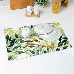 Lofaris Green Leaves Simple Spring Dining Set Of 4 Placemats