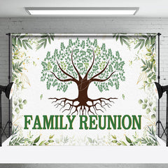 Lofaris Green Leaves Spring Trees Family Reunion Backdrop