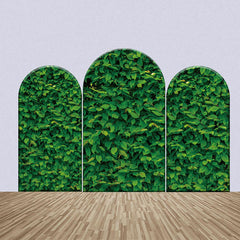 Lofaris Green Leaves Theme One Sided Arch Party Backdrop Kit